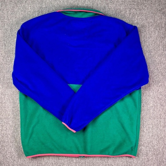 Vintage Columbia Colorblock Fleece Jacket Mens XL Blue Green Pink Full Zip Retro - Picture 2 of 7